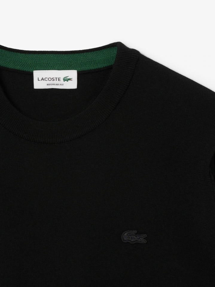 Suéter Lacoste de Gola Redonda de Lã Merino