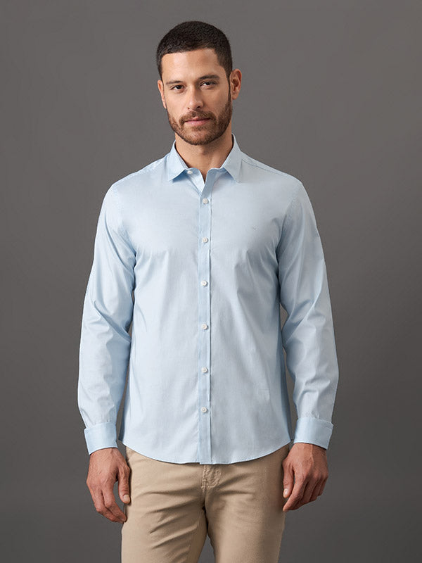Camisa Social Algodão com Elastano Calvin Klein