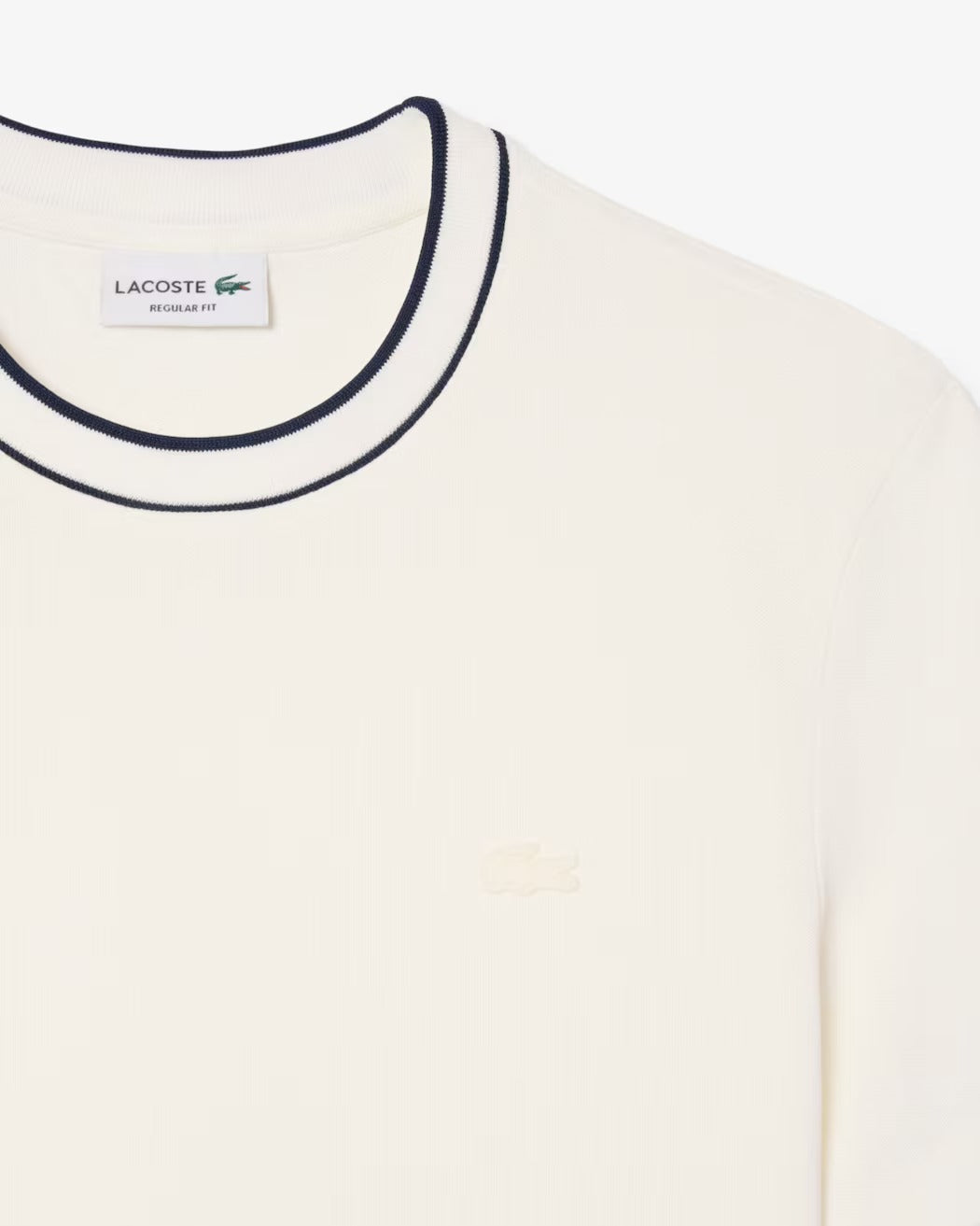 Camiseta de Piqué com Gola Listrada em Stretch TH817423