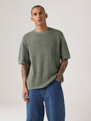Camiseta Levis Stinson  Texturizada Verde Oliva