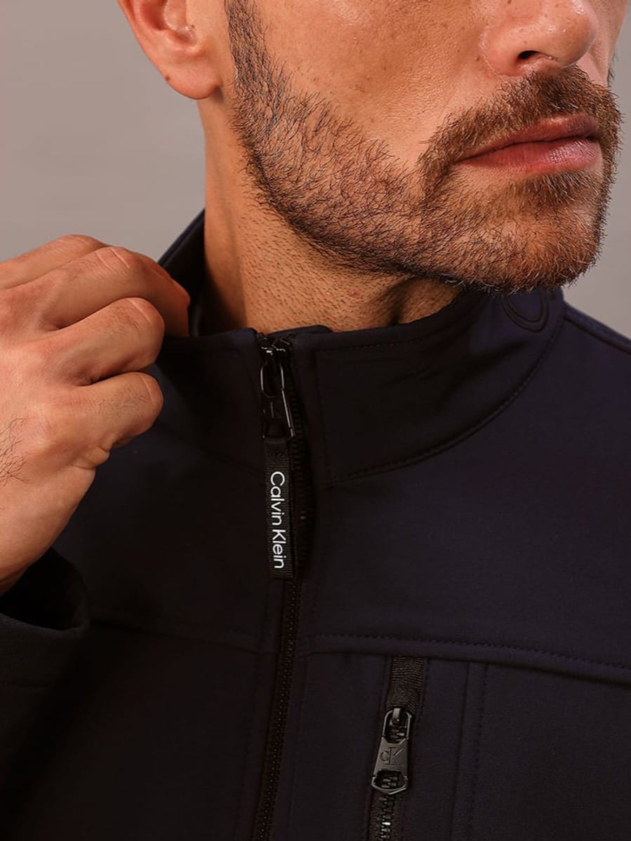 Jaqueta Calvin Klein Ziper Gola Alta Impermeável