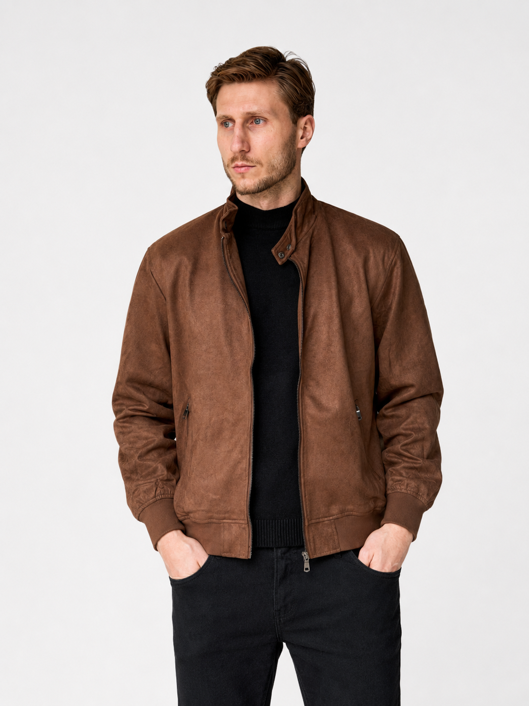 Jaqueta Munique Gola Alta Suede Hellik
