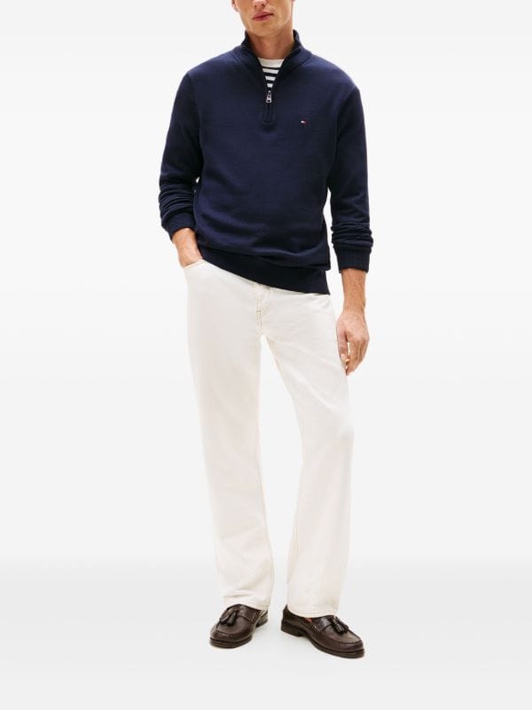 Sueter Ziper Essential Cotton Zip Mock Tommy Hilfiger