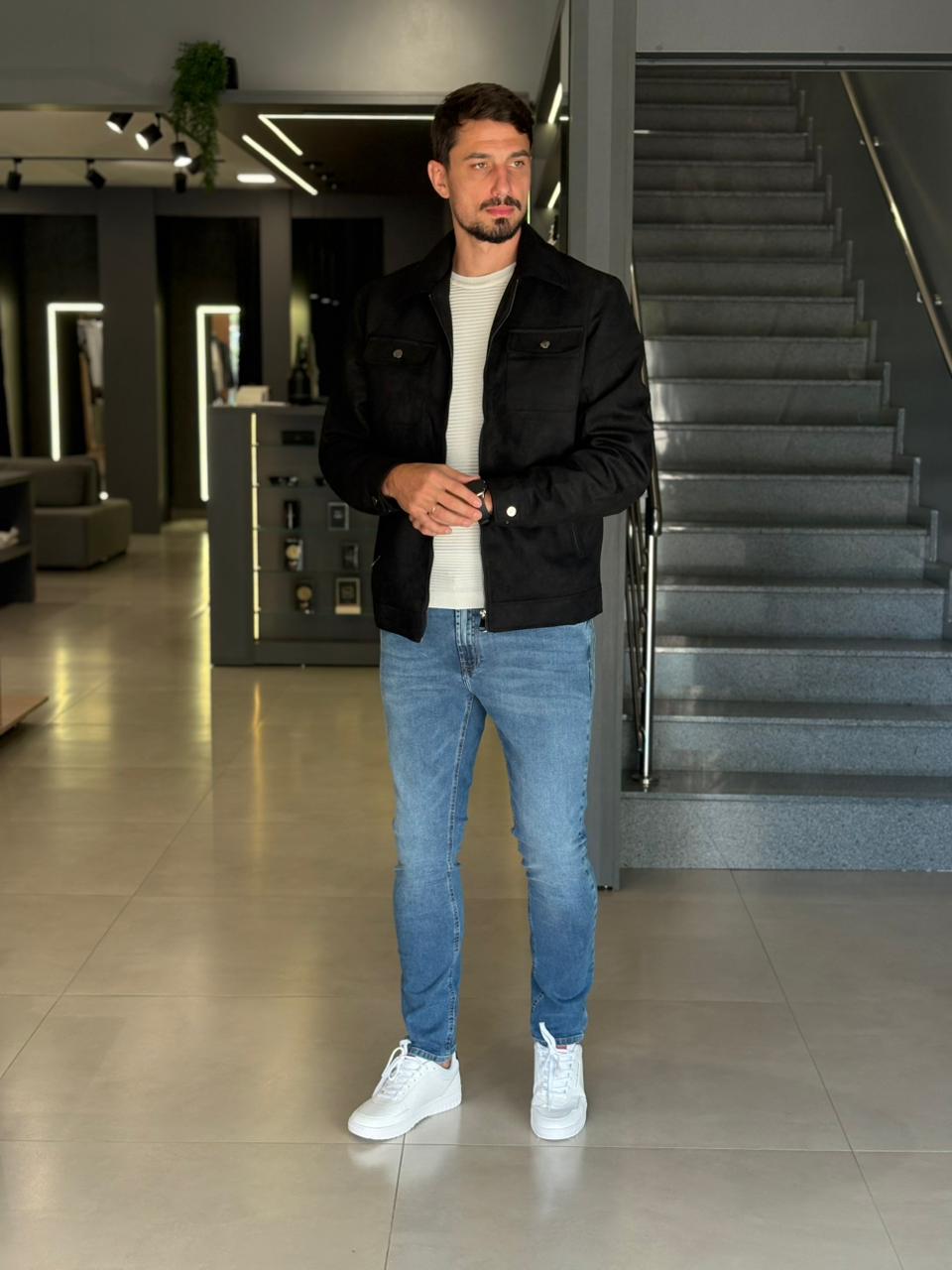 Jaqueta Overshirt Ziper Treviso Hellik