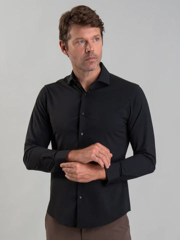 Camisa Social Fibra de Bambu Zafferano Preta