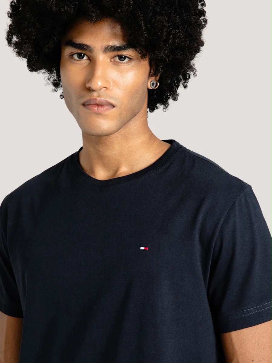 Camiseta Clássica Gola C Tommy Hilfiger