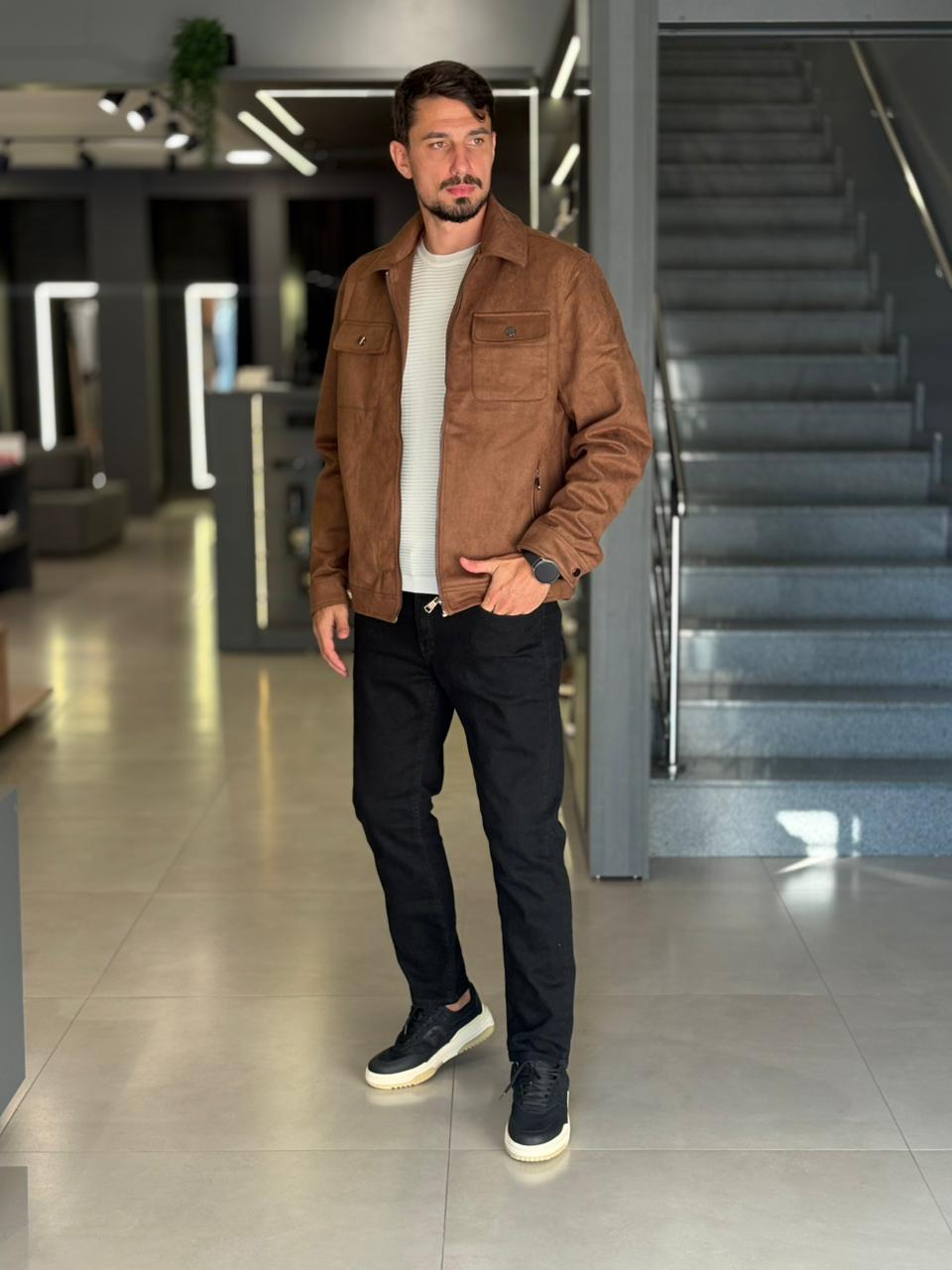 Jaqueta Overshirt Ziper Treviso Hellik