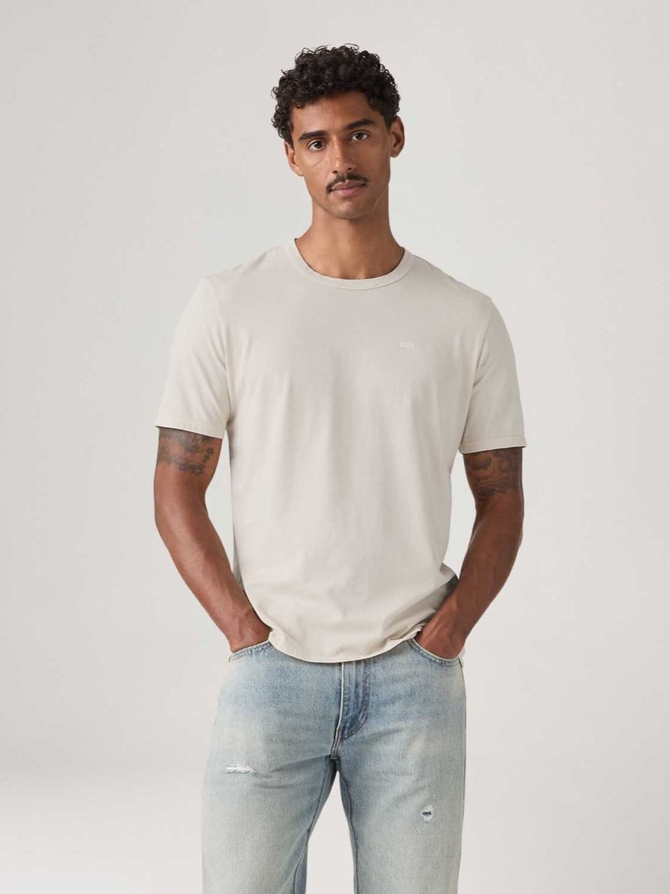 Camiseta Levis Original Cinza Claro