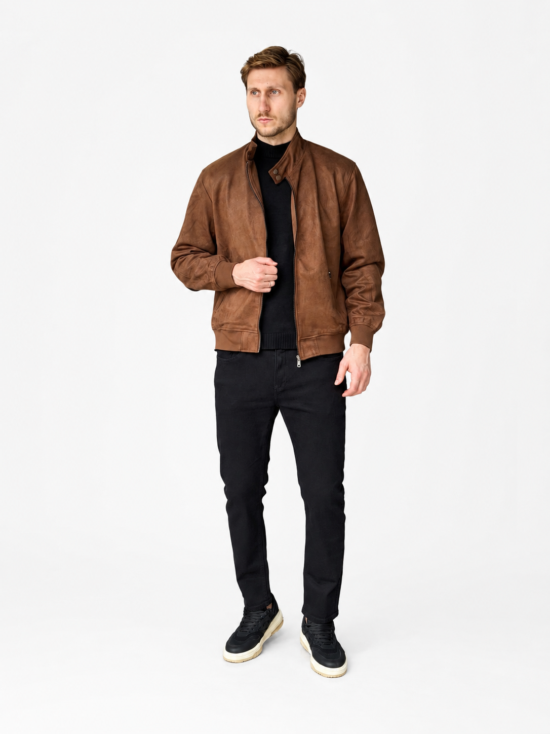Jaqueta Munique Gola Alta Suede Hellik
