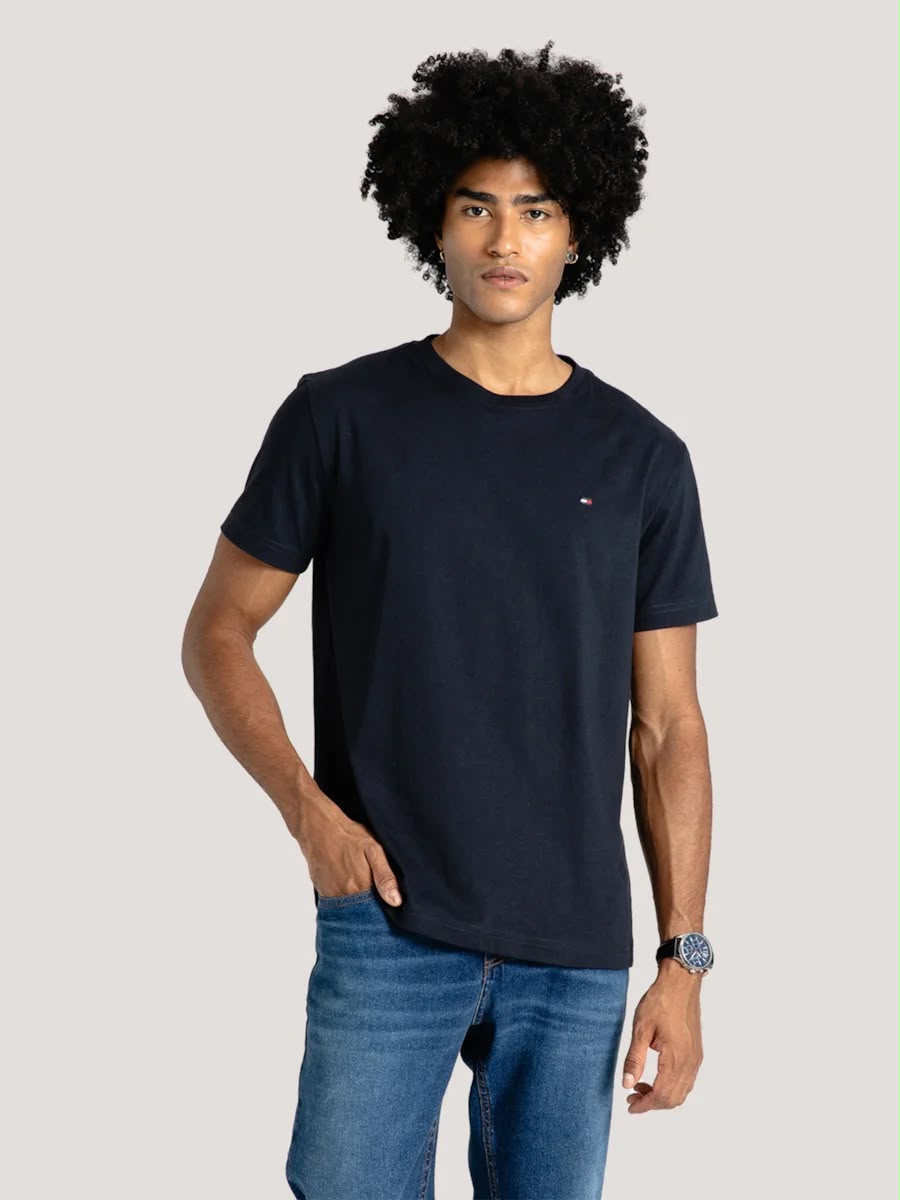 Camiseta Clássica Gola C Tommy Hilfiger