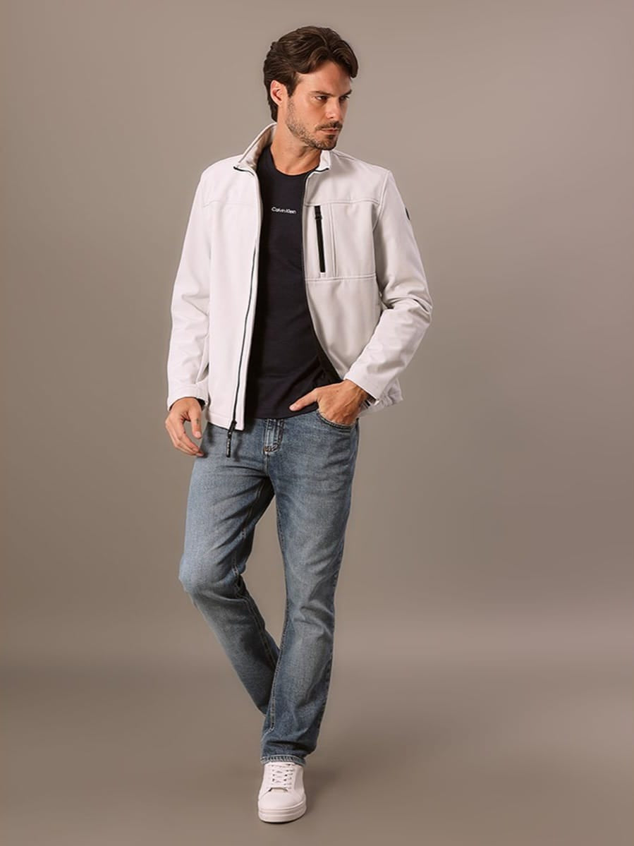 Jaqueta Calvin Klein Ziper Gola Alta Impermeável