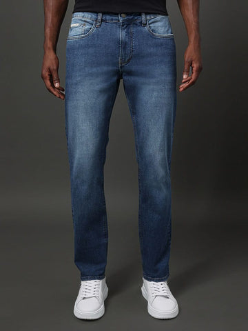 Calça Jeans Skinny Calvin Klein 5 Pockets Azul médio