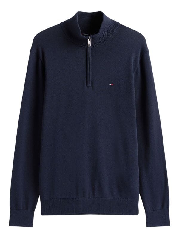 Sueter Ziper Essential Cotton Zip Mock Tommy Hilfiger