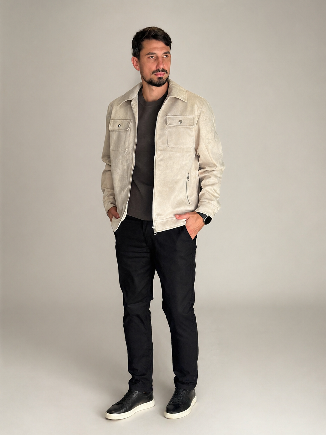 Jaqueta Overshirt Ziper Treviso Hellik