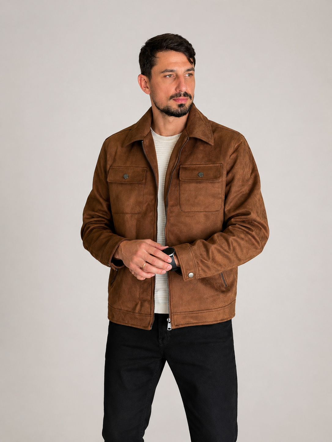 Jaqueta Overshirt Ziper Treviso Hellik