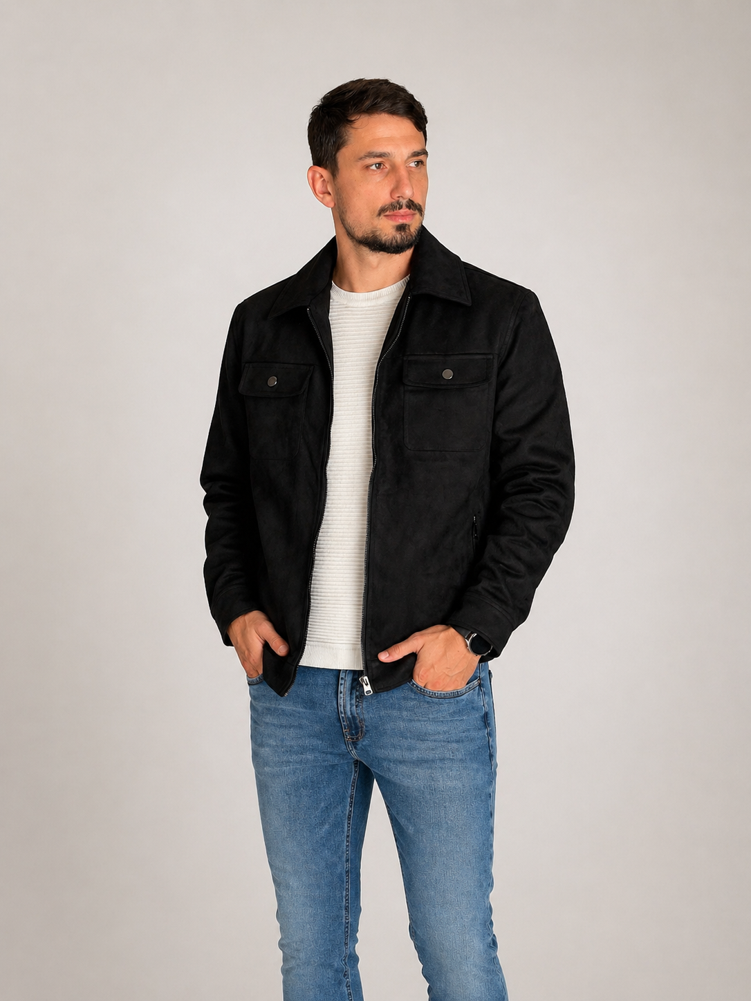 Jaqueta Overshirt Ziper Treviso Hellik