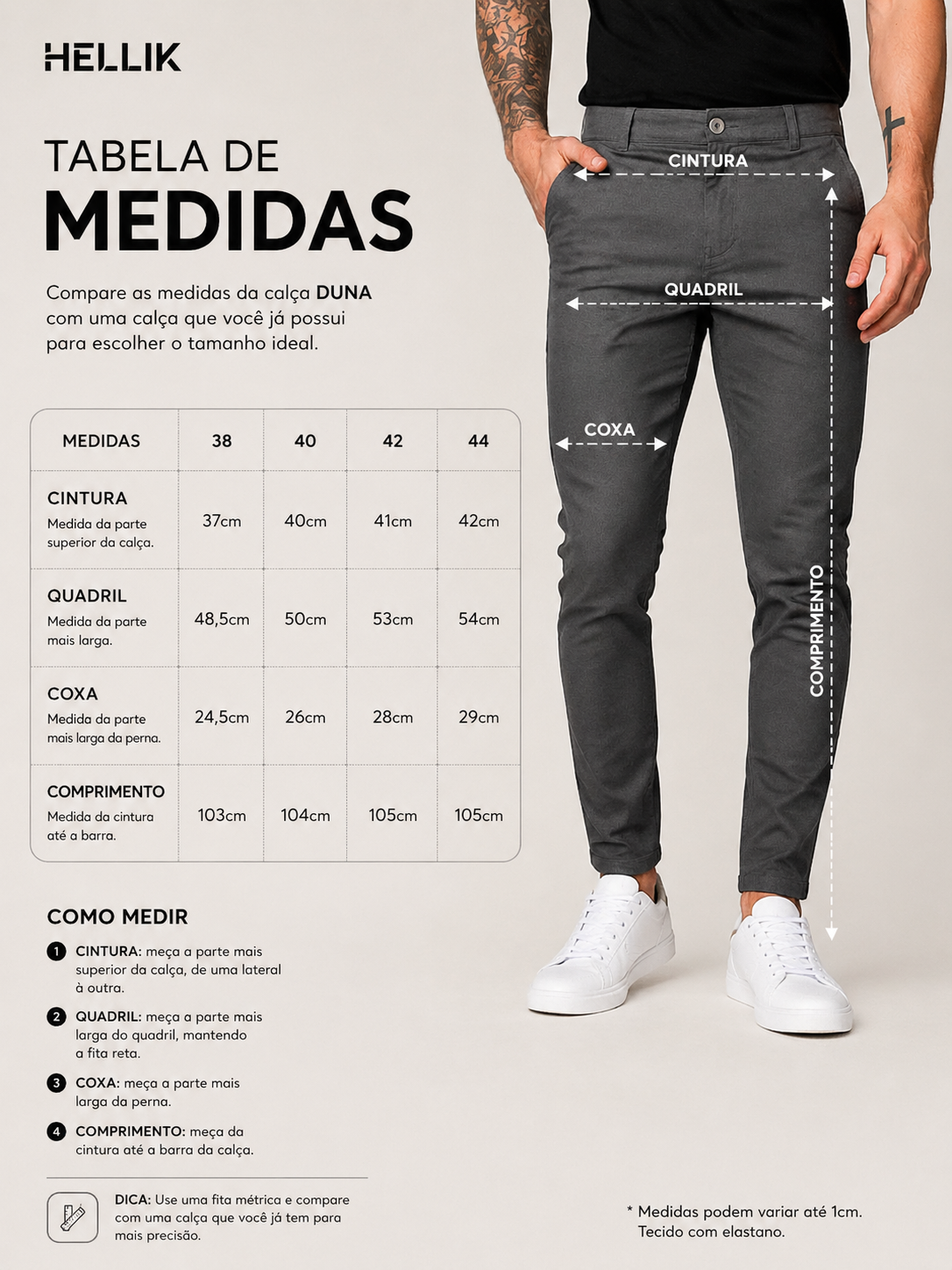 Tabela de Medidas