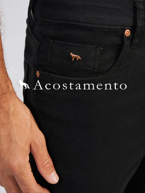 Calça Jeans Skinny Acostamento Preta - Hellik Store