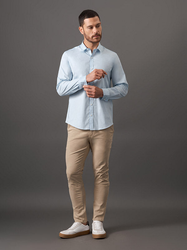 Camisa Social Algodão com Elastano Calvin Klein
