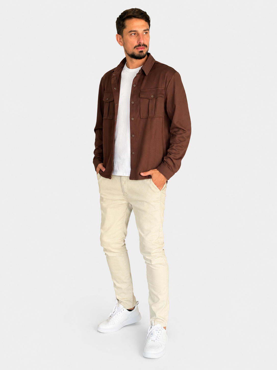 Jaqueta Casual Bolsos Frontais Hellik