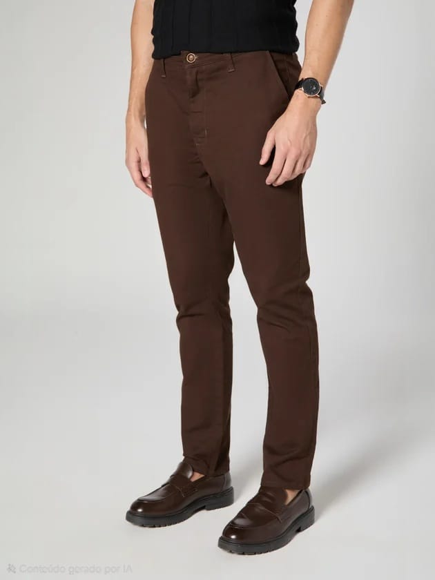 Calça Chino Skinny DLZ Marrom