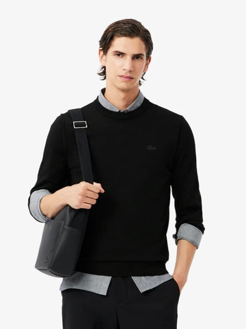 Suéter Lacoste de Gola Redonda de Lã Merino