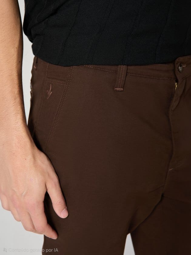 Calça Chino Skinny DLZ Marrom