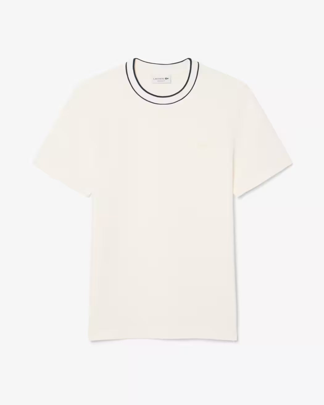 Camiseta de Piqué com Gola Listrada em Stretch TH817423