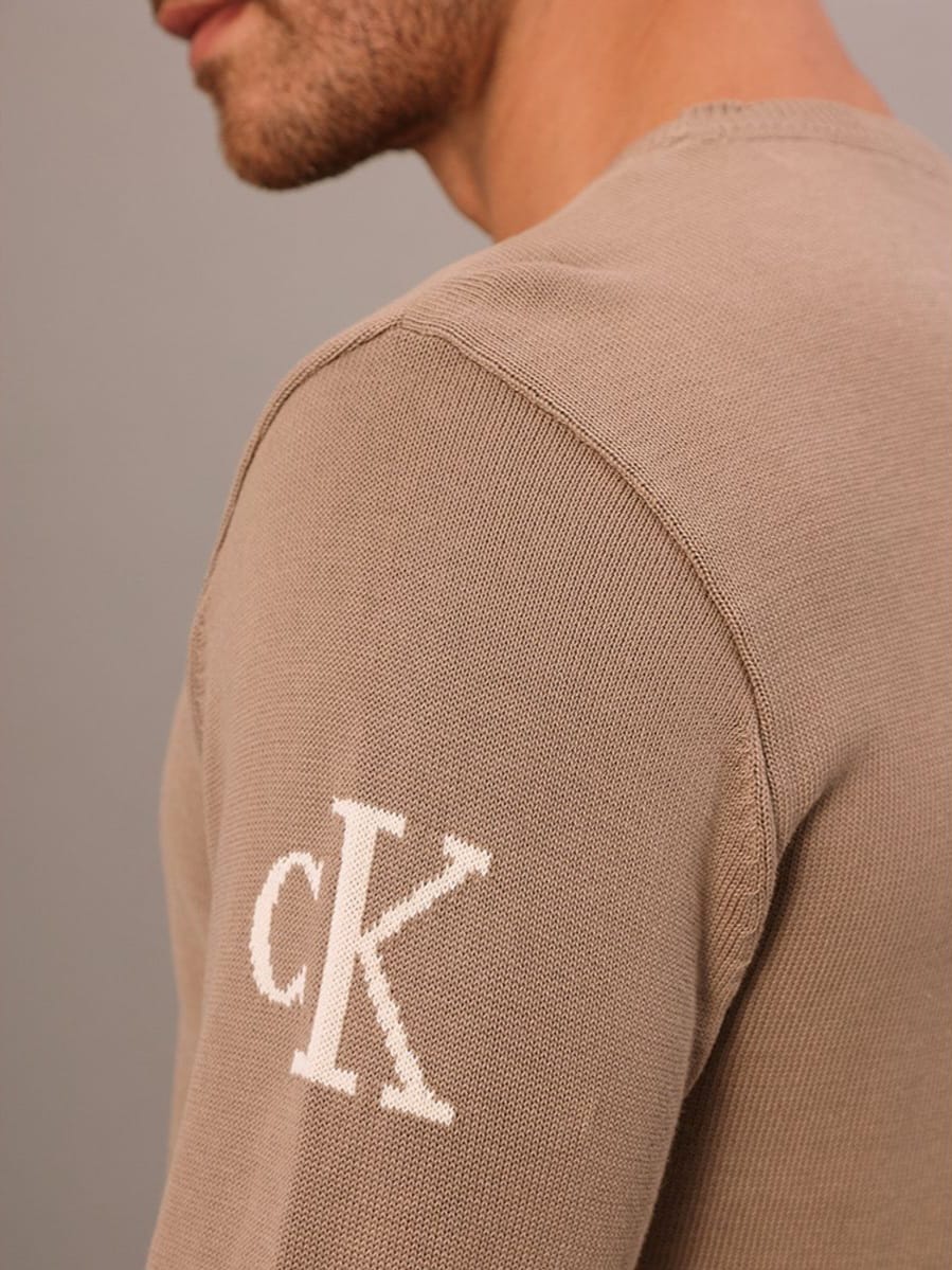 Sueter Tricot Algodão Jacquard CK Calvin Klein