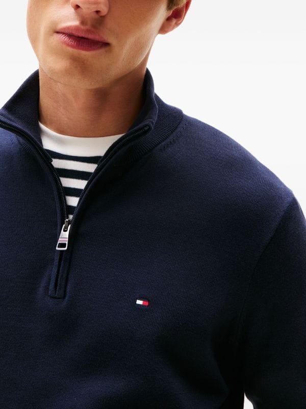 Sueter Ziper Essential Cotton Zip Mock Tommy Hilfiger