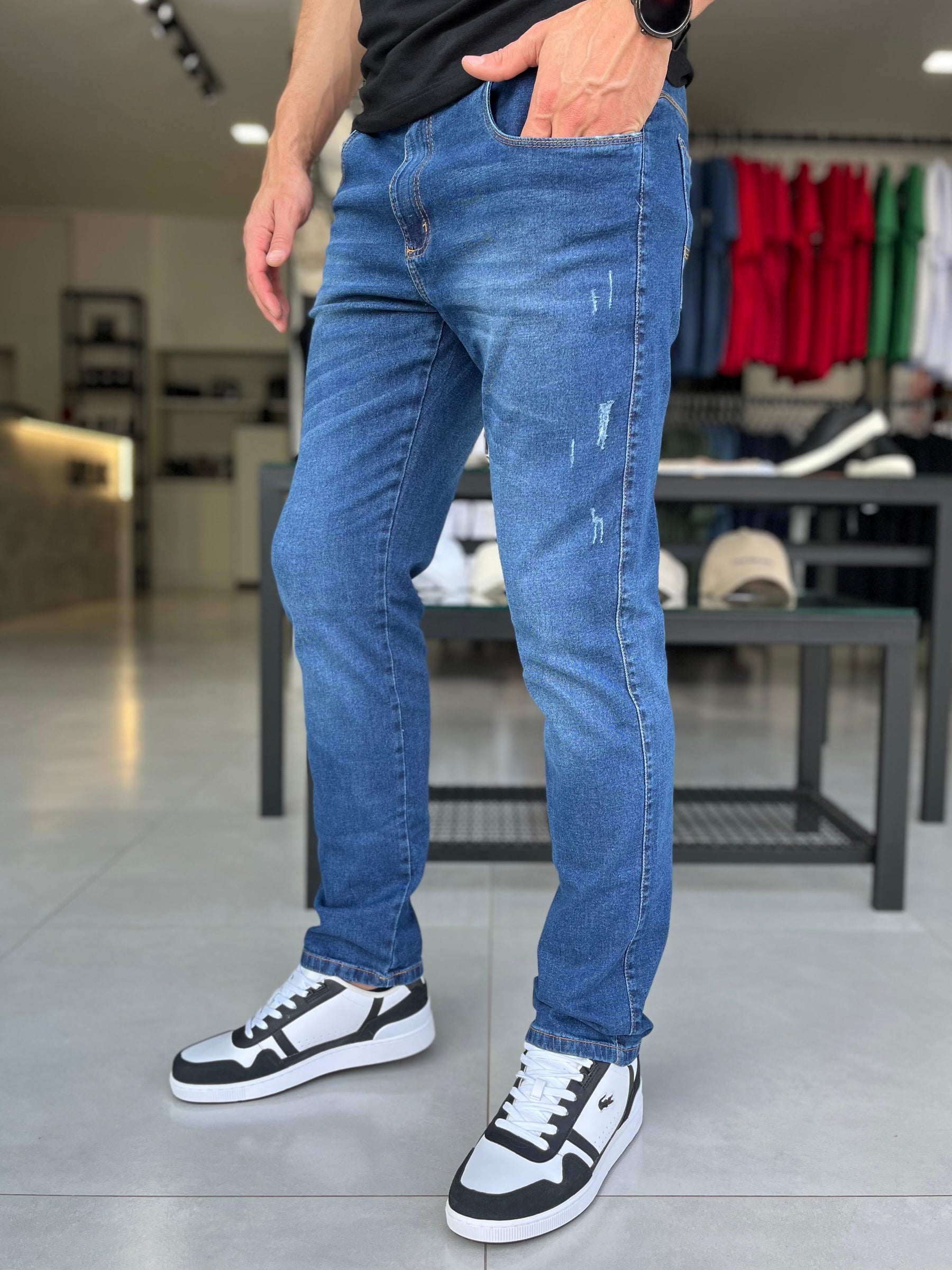 Calça Jeans Hellik Slim Destroyed