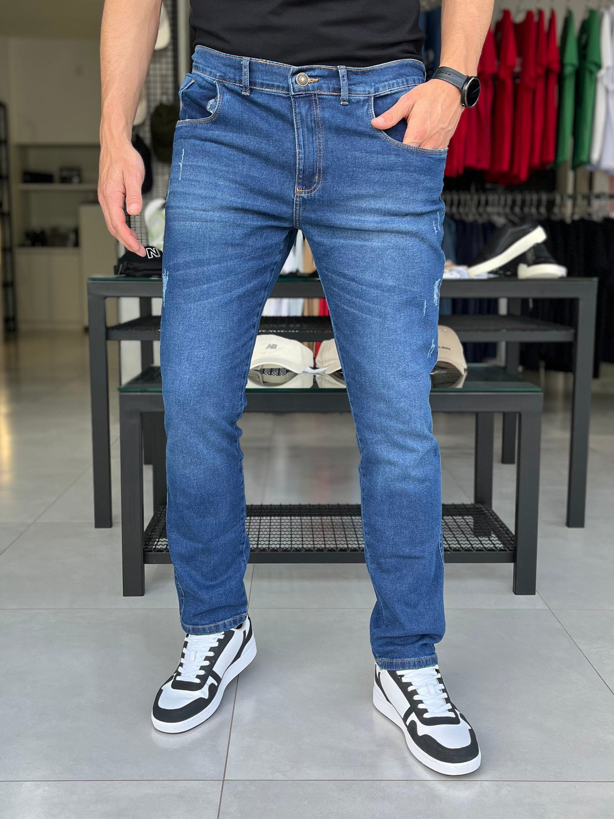 Calça Jeans Hellik Slim Destroyed