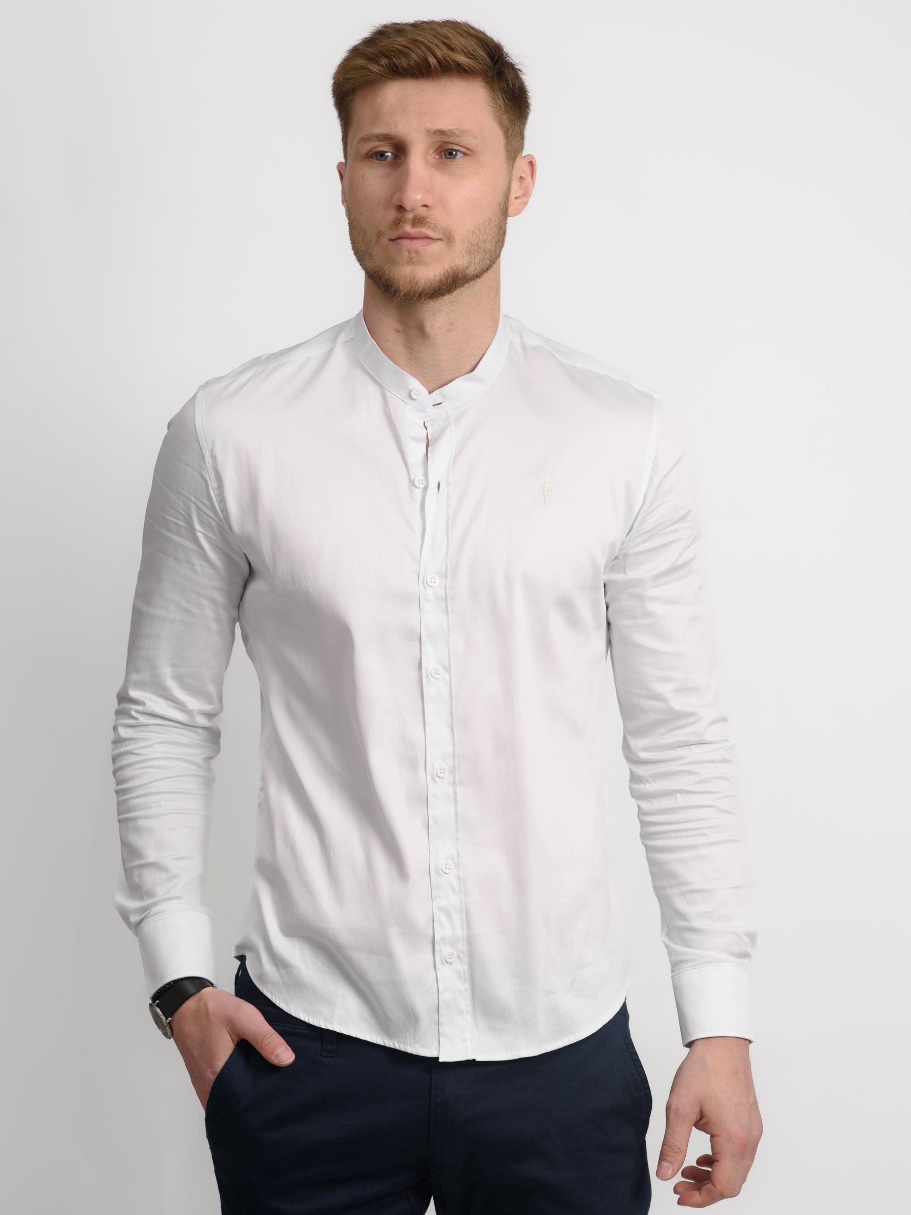 Camisa Gola Padre Zip Off Branca